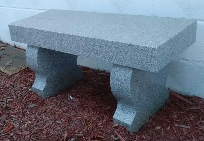 3' Gray bench