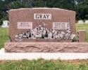 Double upright in Morning Rose granite